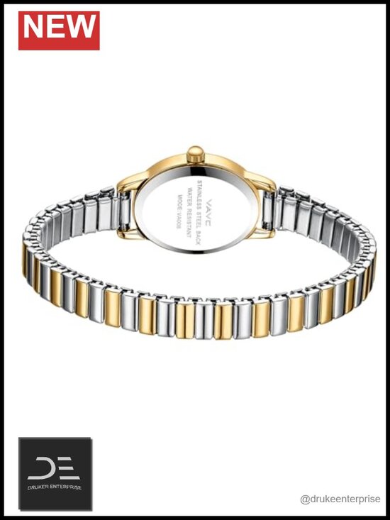 Small Oval Gold Watch for Women Roman Dial Stainless Steel Expansion Band main image 5